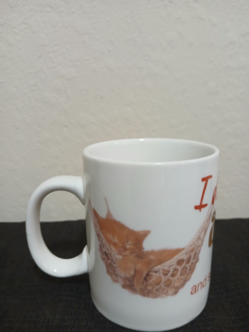 P. Graham Dunn "Laze Cat In A Hammock" Ceramic Coffee Mug.